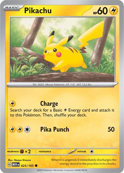 Pikachu - 025 (Scarlet and Violet: 151) Near Mint