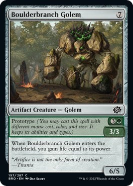 Boulderbranch Golem (The Brothers' War) Near Mint Foil