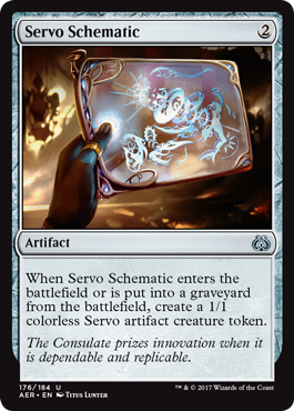 Servo Schematic (Aether Revolt) Light Play Foil