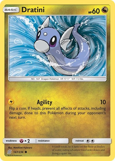 Dratini (147) (SM - Unified Minds) Near Mint Reverse Holofoil