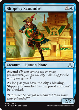 Slippery Scoundrel (Rivals of Ixalan) Light Play