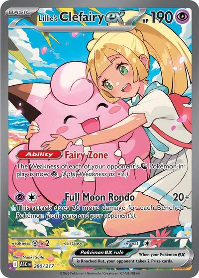 Lillie's Clefairy ex - 280 (ME: Ascended Heroes) Near Mint Holofoil
