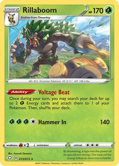 Rillaboom (Shining Fates) Near Mint Reverse Holofoil
