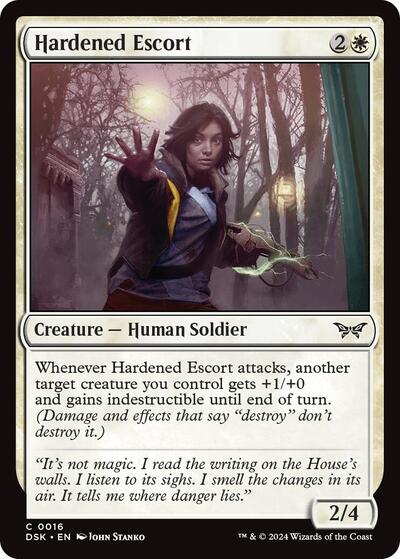 Hardened Escort (Duskmourn: House of Horror) Near Mint Foil