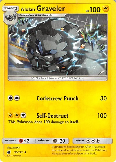 Alolan Graveler (SM - Crimson Invasion) Near Mint Reverse Holofoil