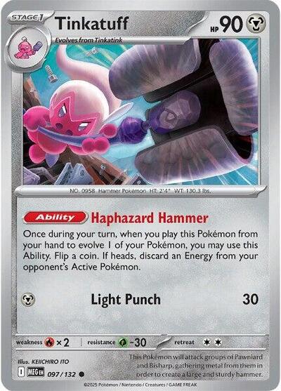 Tinkatuff (ME01: Mega Evolution) Near Mint Reverse Holofoil