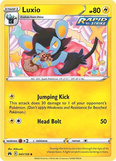 Luxio (41) (Crown Zenith) Near Mint Reverse Holofoil