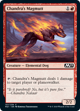 Chandra's Magmutt (Magic 2021 Core Set) Light Play Foil