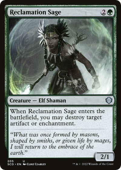 Reclamation Sage (Commander 2022 Starter Decks) Light Play