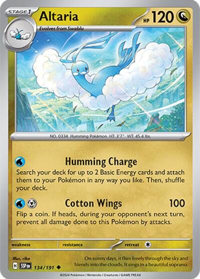 Altaria (SV08: Surging Sparks) Near Mint Reverse Holofoil