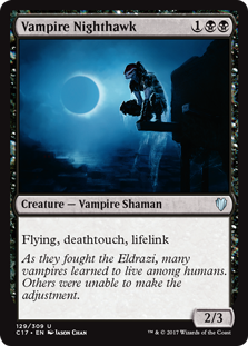 Vampire Nighthawk (Commander 2017) Light Play