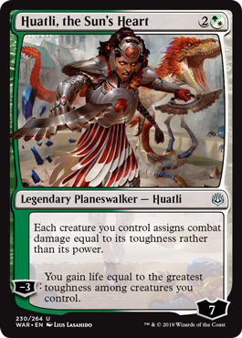 Huatli, the Sun's Heart (War of the Spark) Light Play Foil