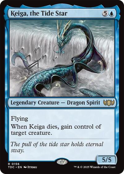 Keiga, the Tide Star (Commander: Tarkir: Dragonstorm) Light Play