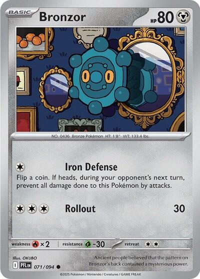 Bronzor (ME02: Phantasmal Flames) Near Mint Reverse Holofoil