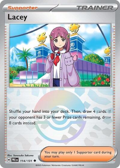 Lacey - 114/131 (Poke Ball Pattern) (SV: Prismatic Evolutions) Near Mint Holofoil