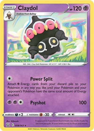 Claydol (SWSH05: Battle Styles) Near Mint Reverse Holofoil