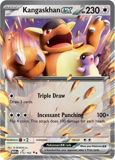 Kangaskhan ex - 115 (Scarlet and Violet: 151) Near Mint Holofoil