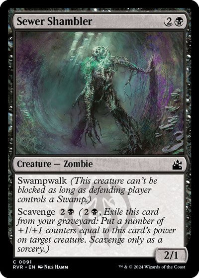 Sewer Shambler (Ravnica Remastered) Light Play Foil