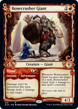 Bonecrusher Giant (Showcase) (Throne of Eldraine) Light Play