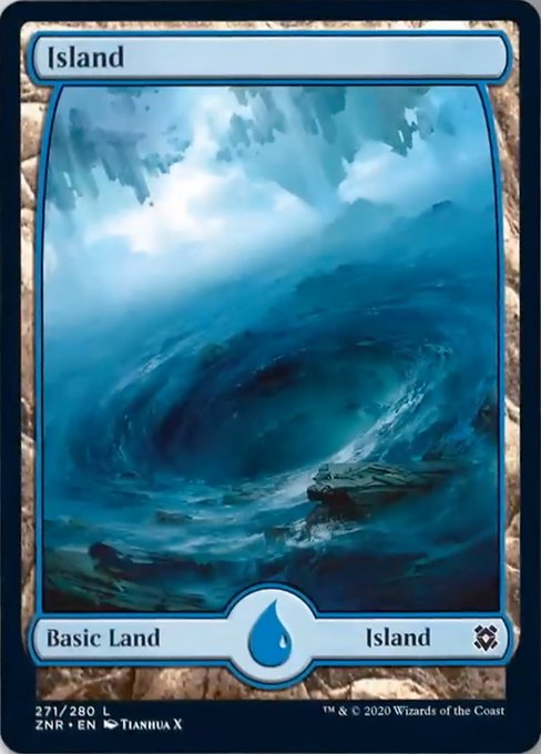 Island (271) (Zendikar Rising) Light Play Foil