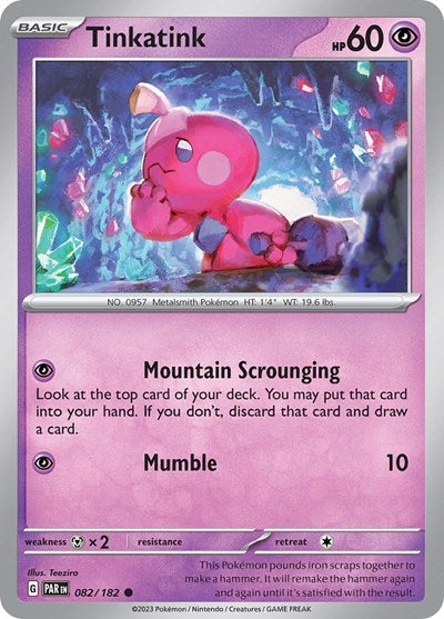 Tinkatink - 082 (Scarlet and Violet: Paradox Rift) Near Mint Reverse Holofoil