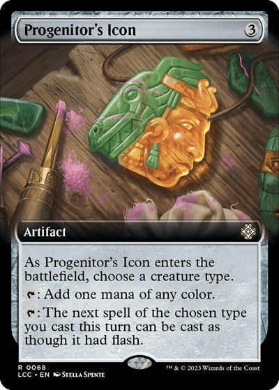 Progenitor's Icon (Extended Art) (Commander: The Lost Caverns of Ixalan) Light Play