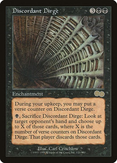 Discordant Dirge (Urza's Saga) Light Play
