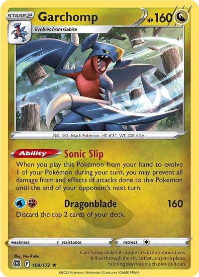Garchomp (SWSH09: Brilliant Stars) Near Mint Reverse Holofoil