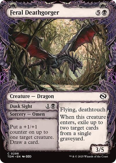 Feral Deathgorger (Showcase) (Tarkir: Dragonstorm) Near Mint Foil