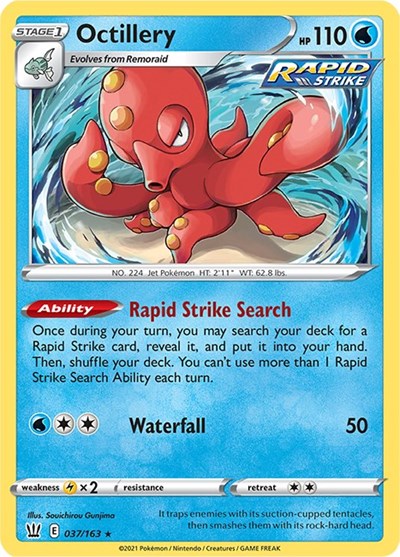 Octillery (SWSH05: Battle Styles) Near Mint Reverse Holofoil