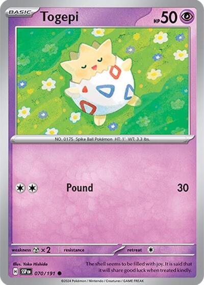 Togepi (SV08: Surging Sparks) Near Mint Reverse Holofoil