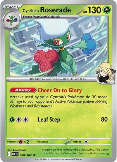 Cynthia's Roserade (SV10: Destined Rivals) Near Mint Holofoil