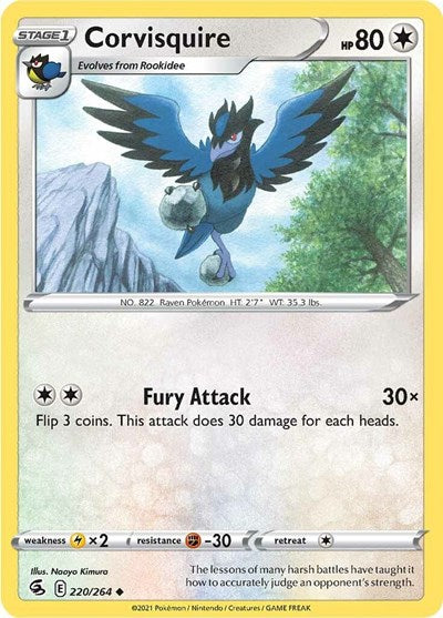 Corvisquire (SWSH08: Fusion Strike) Near Mint