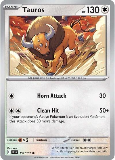 Tauros (SV10: Destined Rivals) Near Mint Reverse Holofoil