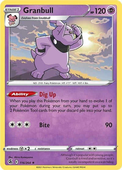 Granbull (SWSH08: Fusion Strike) Near Mint Reverse Holofoil