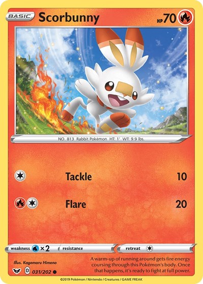 Scorbunny (031) (SWSH01: Sword & Shield Base Set) Near Mint