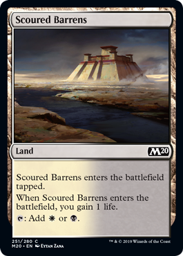 Scoured Barrens (Magic 2020 Core Set) Light Play Foil