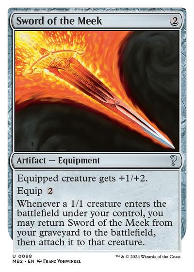 Sword of the Meek (White Border) (Mystery Booster 2) Near Mint