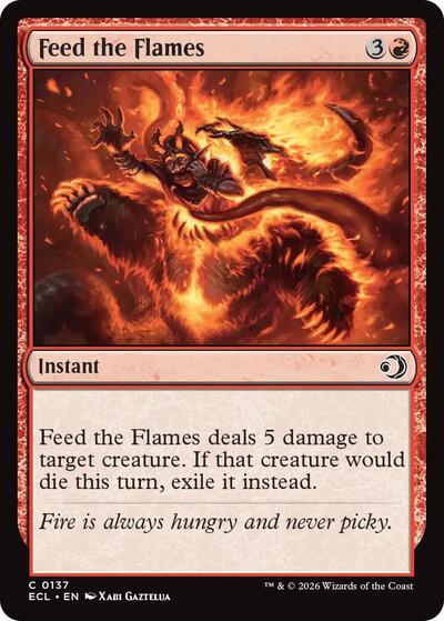 Feed the Flames (Lorwyn Eclipsed) Near Mint Foil