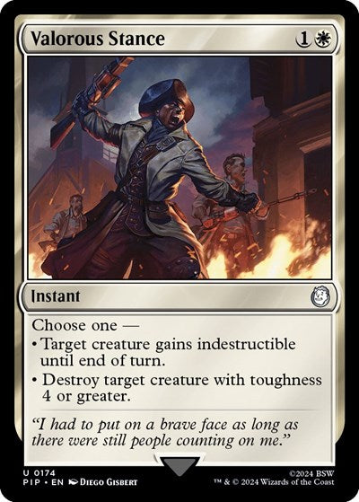 Valorous Stance (Universes Beyond: Fallout) Light Play Foil