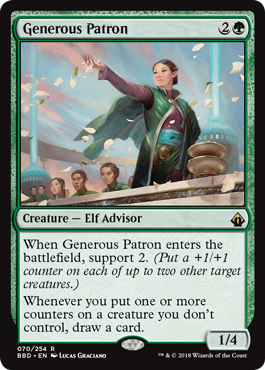 Generous Patron (Battlebond) Light Play