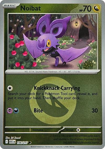 Noibat (Energy Symbol Pattern) (ME: Ascended Heroes) Near Mint Reverse Holofoil