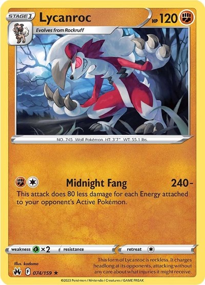 Lycanroc (Crown Zenith) Near Mint