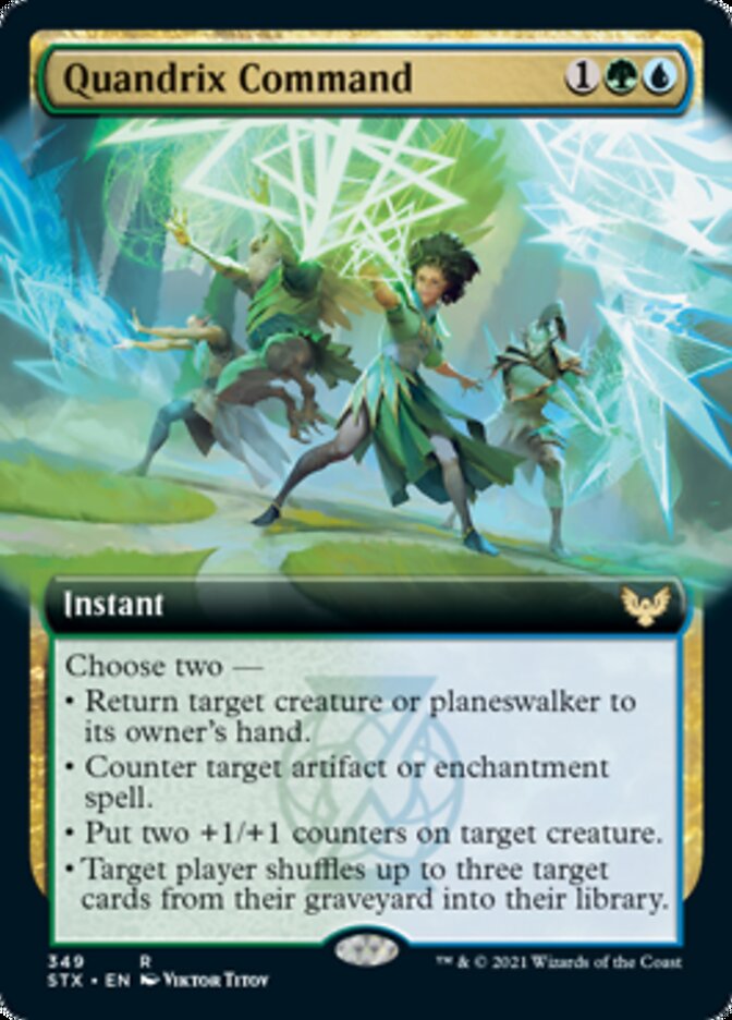 Quandrix Command (Extended Art) (Strixhaven) Light Play