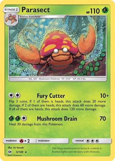 Parasect (SM Base Set) Near Mint