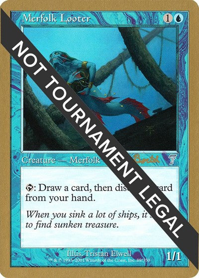 Merfolk Looter - 2001 Alex Borteh (7ED) (World Championship Decks) Light Play