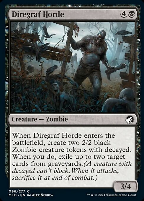 Diregraf Horde (Innistrad: Midnight Hunt) Light Play Foil