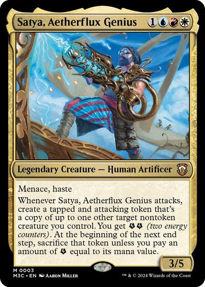 Satya, Aetherflux Genius (Commander: Modern Horizons 3) Near Mint Foil