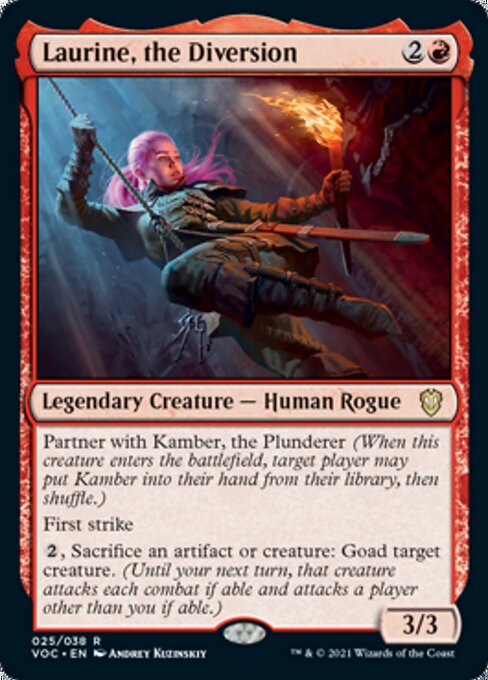 Laurine, the Diversion (Commander 2021 Crimson Vow) Light Play