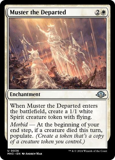 Muster the Departed (Modern Horizons 3) Light Play Foil